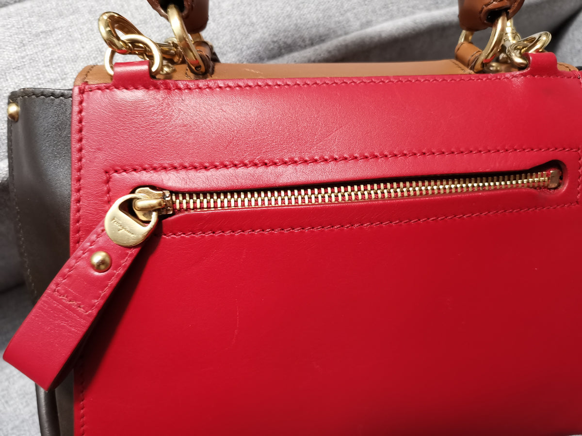 Salvatore Ferragamo Colorblock Gancini Top-Handle Crossbody Bag