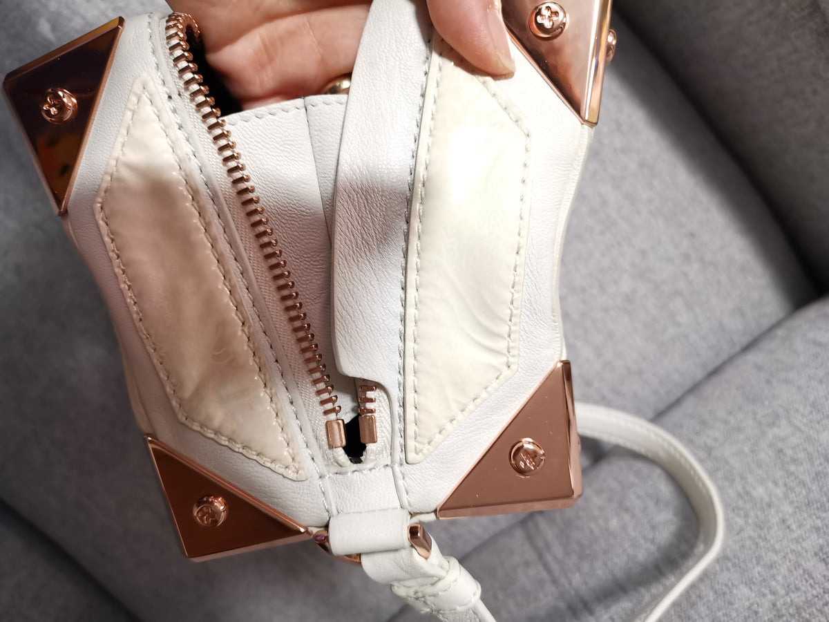 Alexander Wang Mini Marion White & Rose Gold Crossbody Bag
