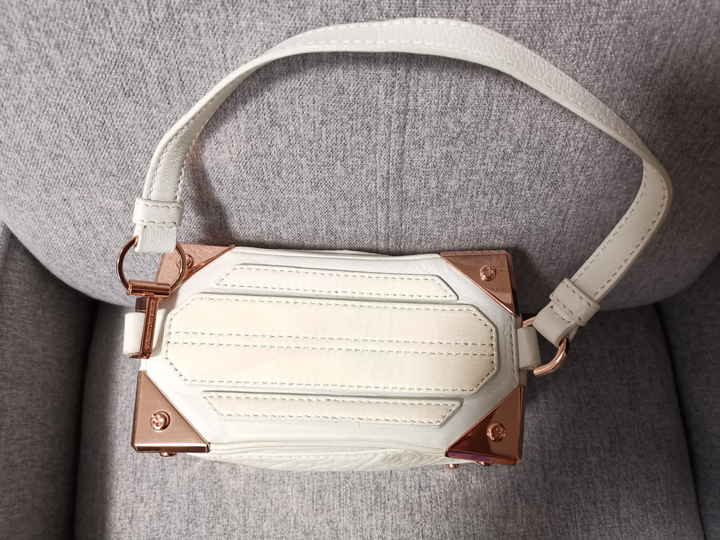 Alexander Wang Mini Marion White & Rose Gold Crossbody Bag