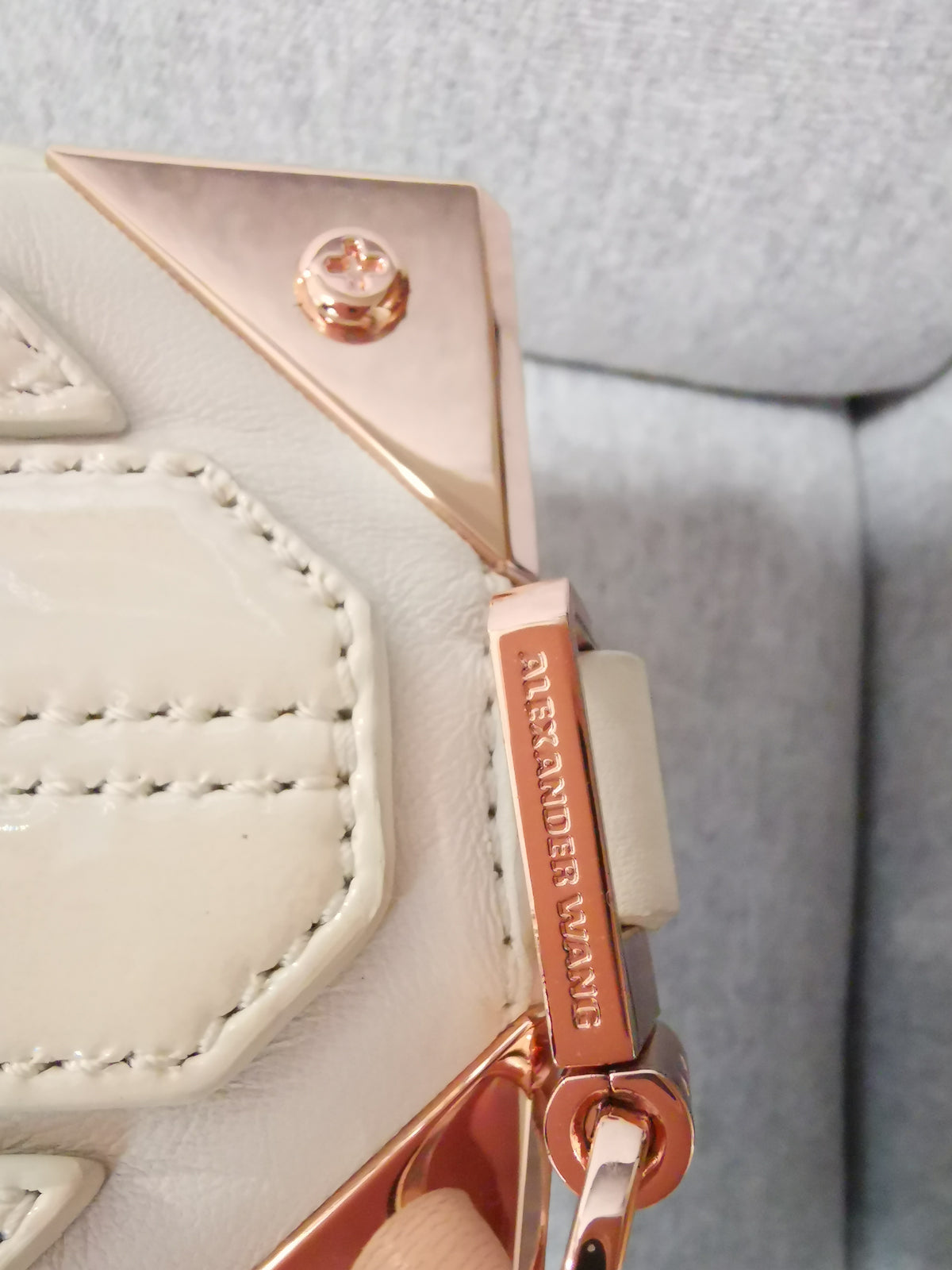 Alexander Wang Mini Marion White & Rose Gold Crossbody Bag