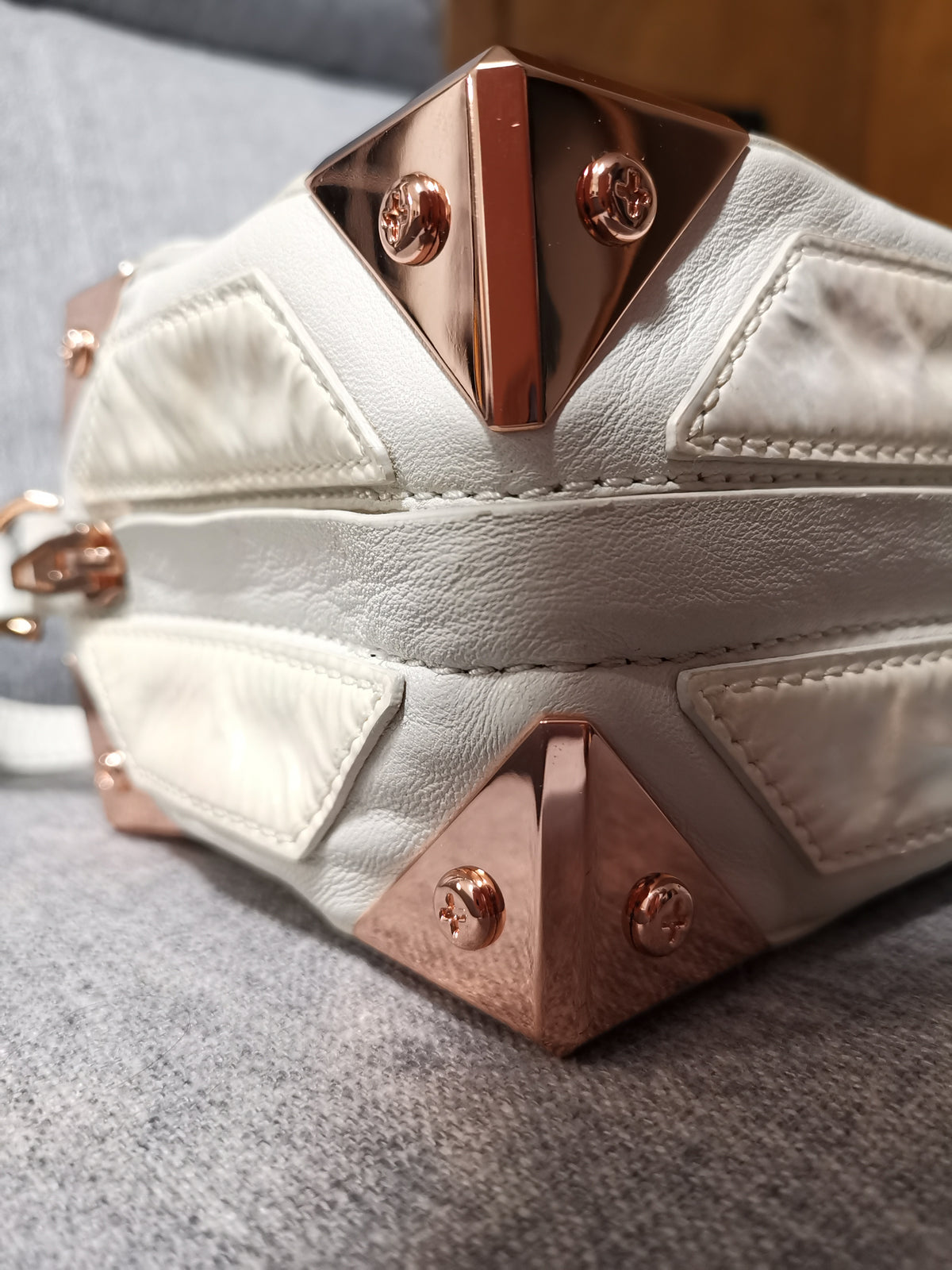 Alexander Wang Mini Marion White & Rose Gold Crossbody Bag