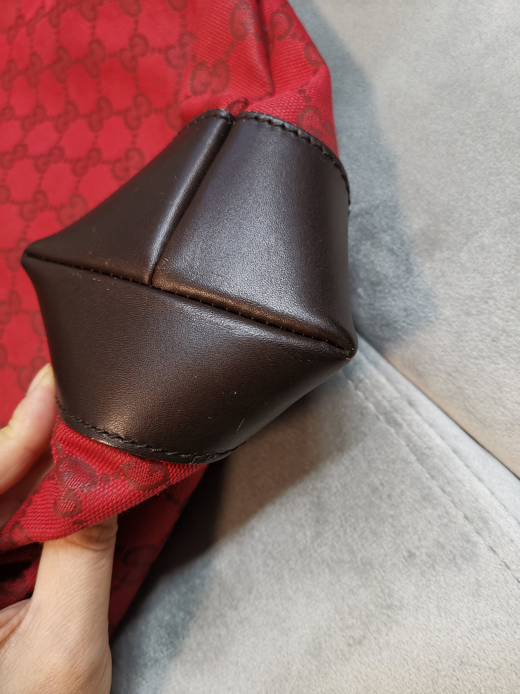 Gucci Red GG Canvas Hobo Shoulder Bag