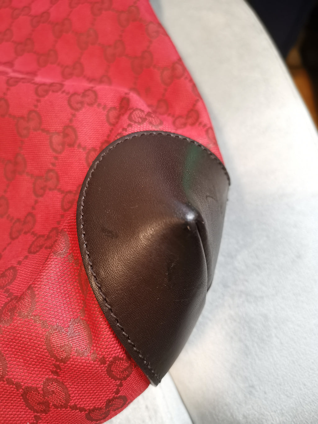 Gucci Red GG Canvas Hobo Shoulder Bag