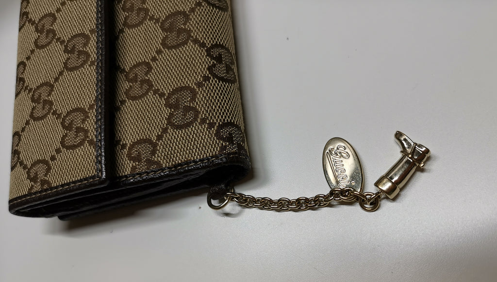 Gucci GG Canvas Charm Compact Wallet