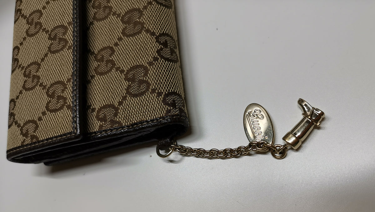 Gucci GG Canvas Charm Compact Wallet