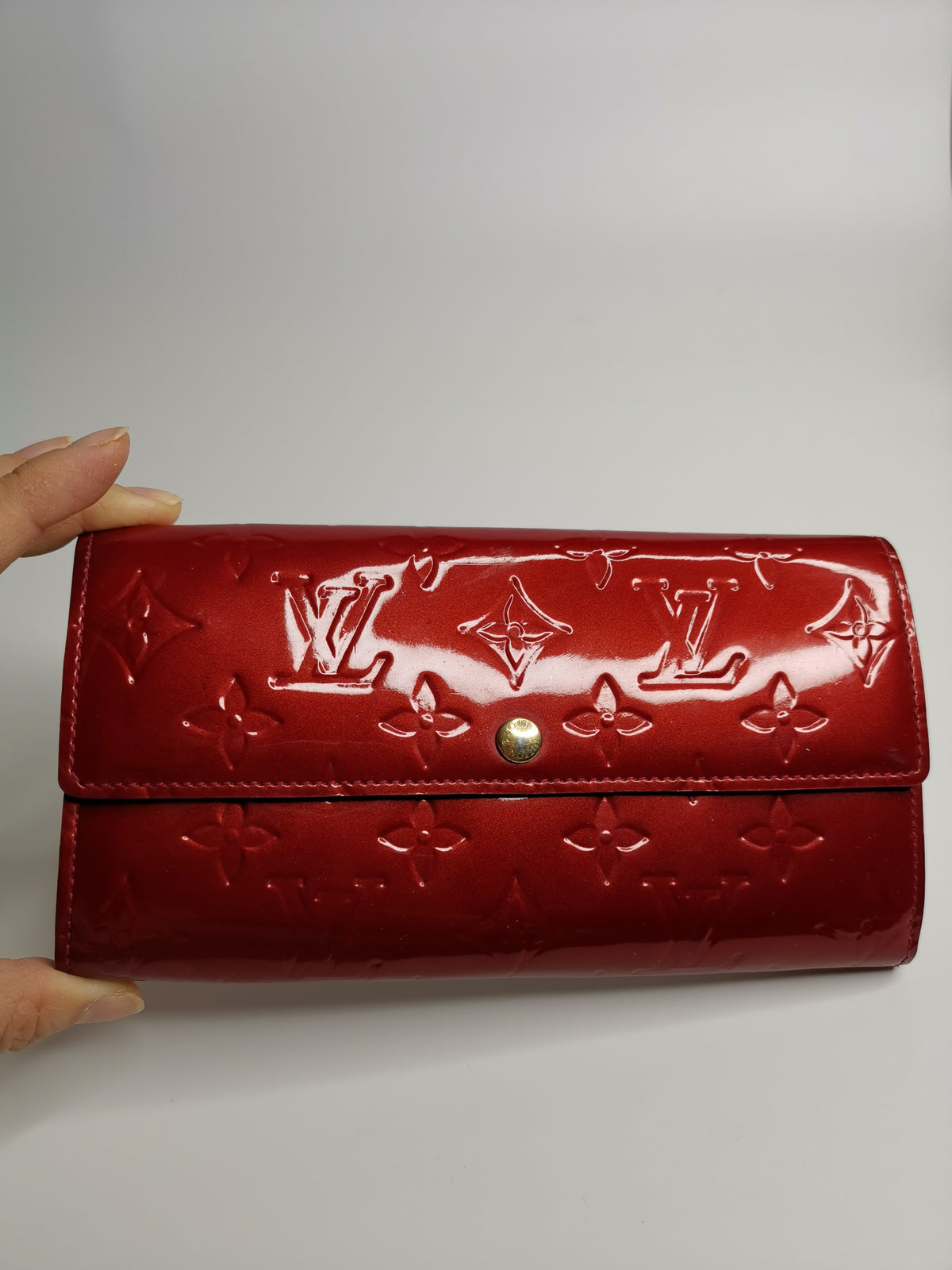Louis Vuitton Monogram Vernis Red Continental Wallet