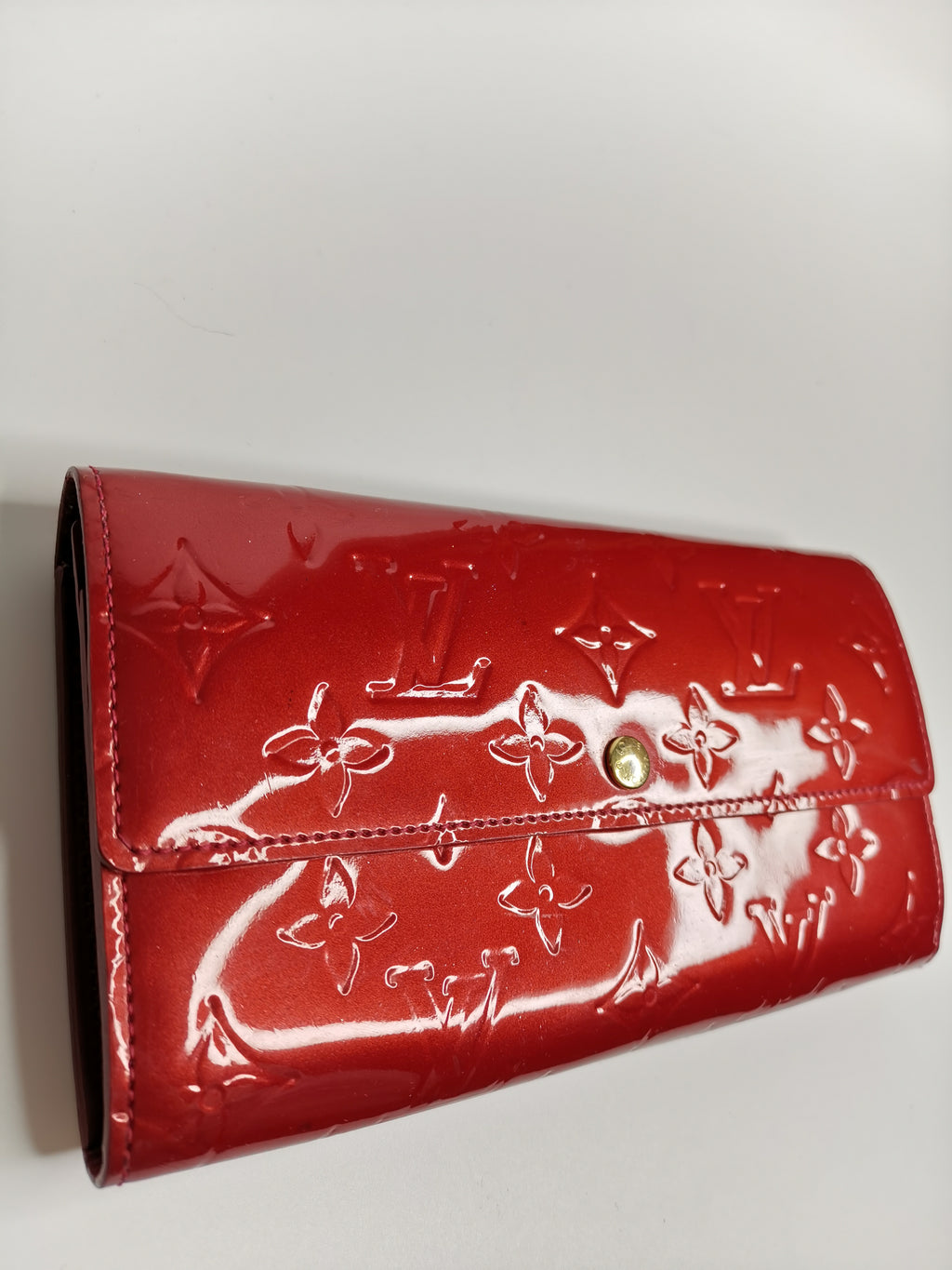 Louis Vuitton Monogram Vernis Red Continental Wallet
