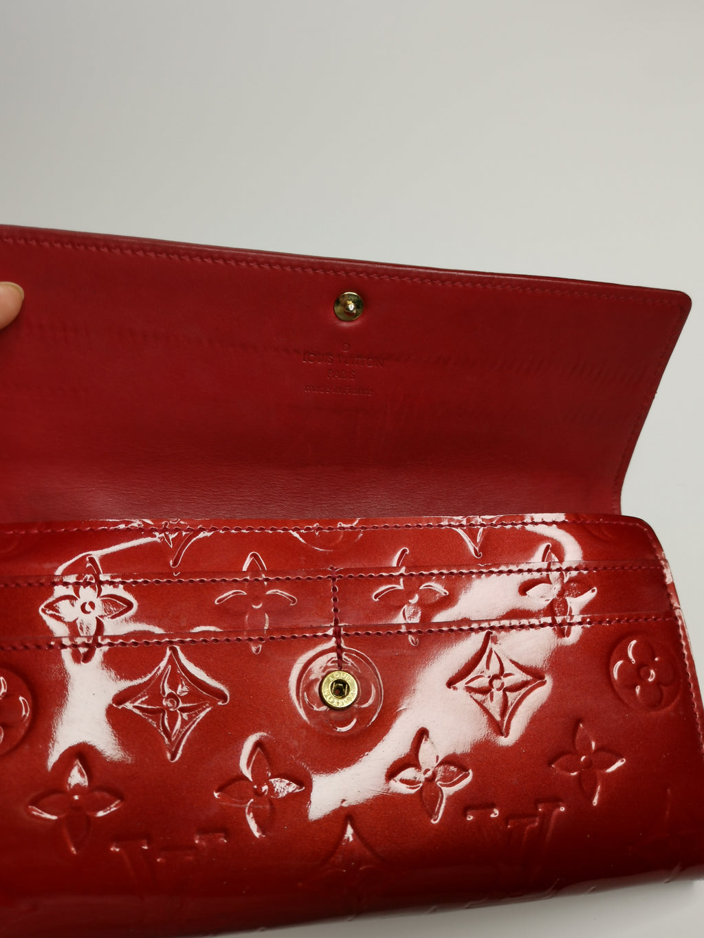 Louis Vuitton Monogram Vernis Red Continental Wallet