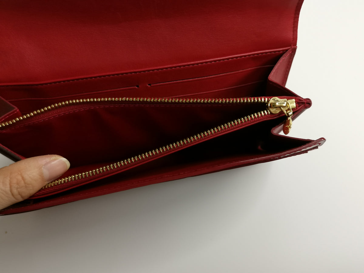Louis Vuitton Monogram Vernis Red Continental Wallet