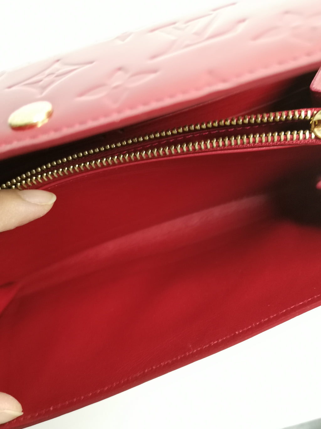 Louis Vuitton Monogram Vernis Red Continental Wallet