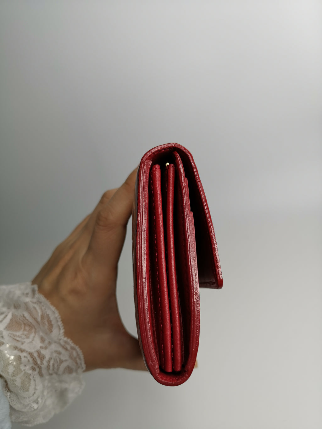Louis Vuitton Monogram Vernis Red Continental Wallet