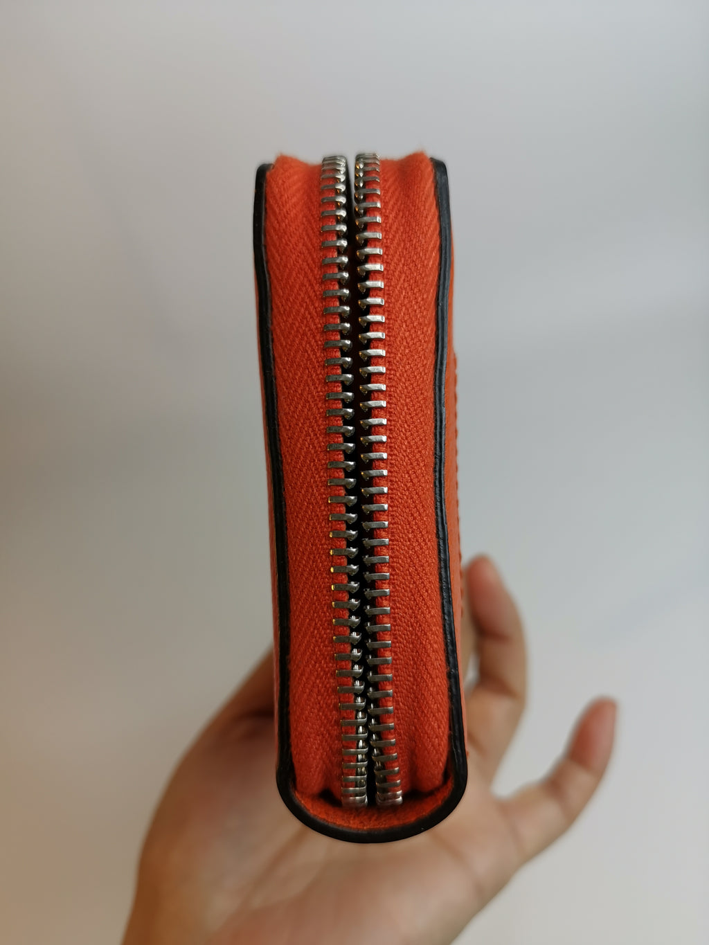Gucci Orange Leather Zip-Around Wallet