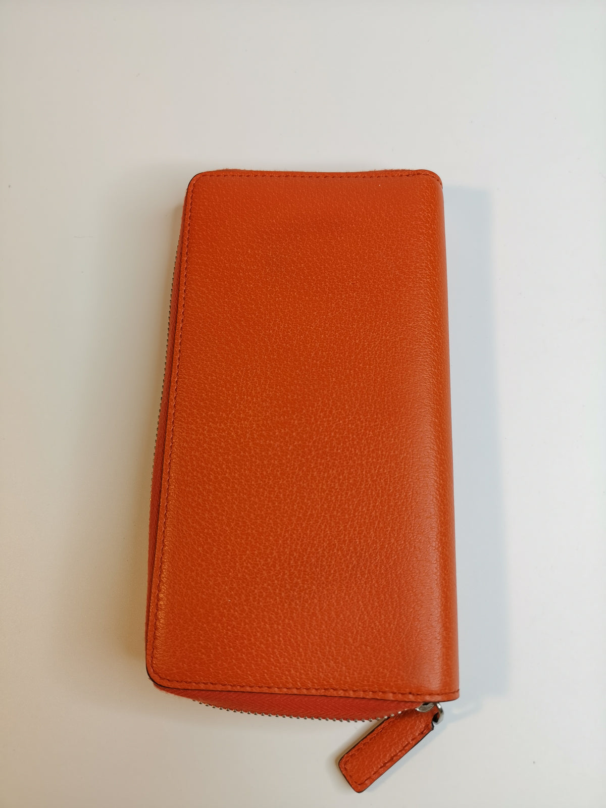 Gucci Orange Leather Zip-Around Wallet