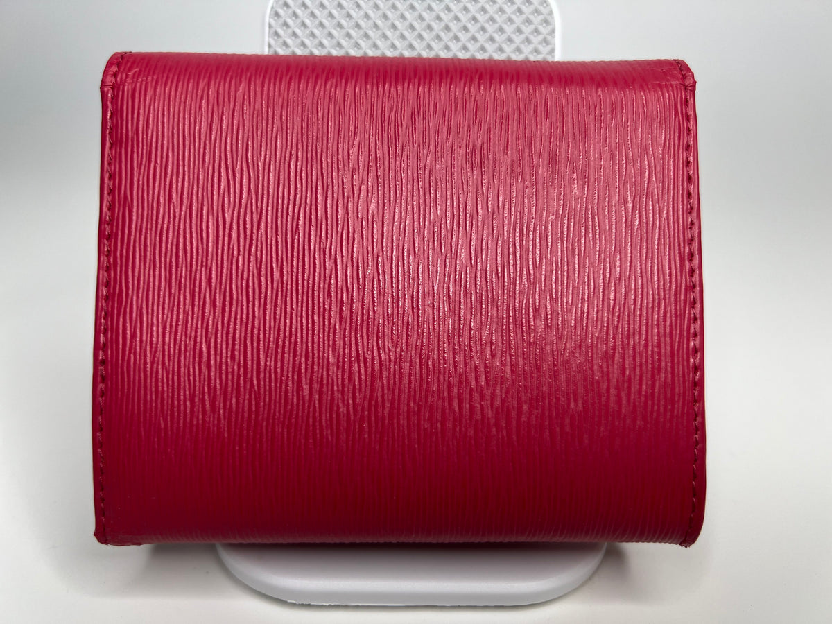 Prada Pink Vitello Move Compact Wallet