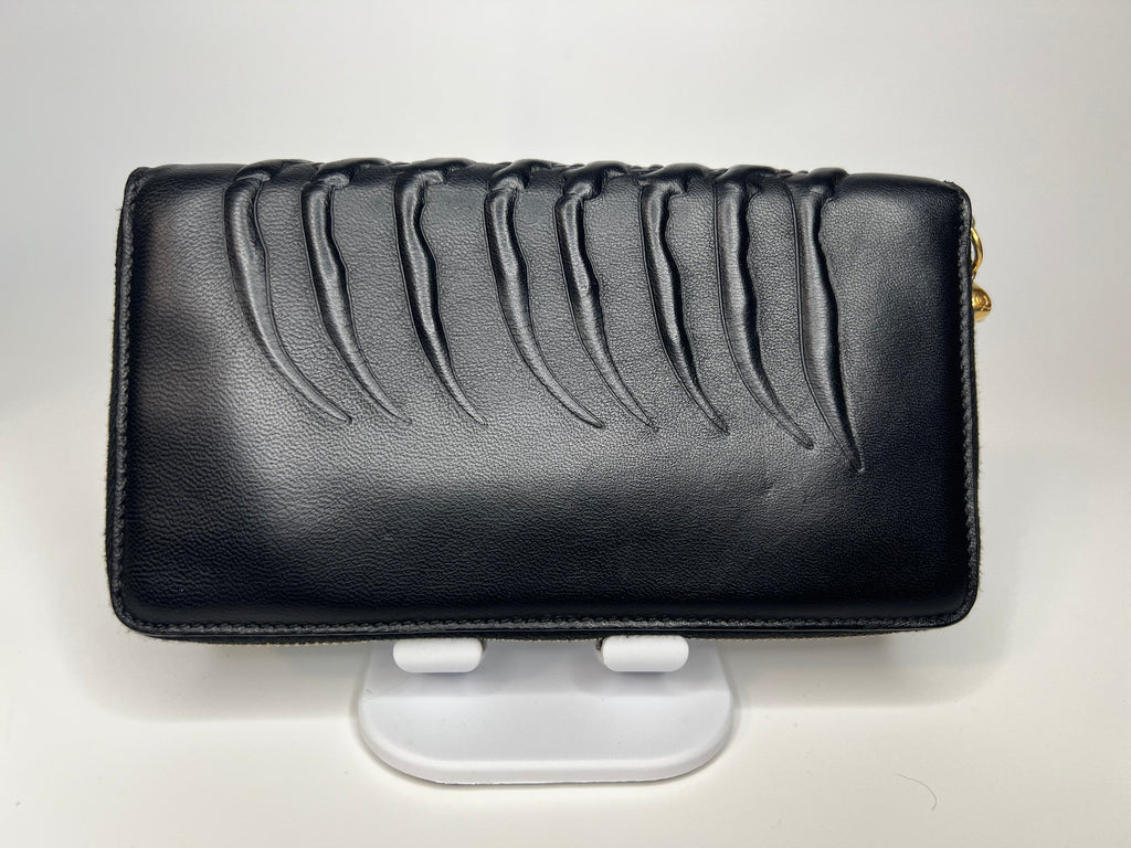 Alexander McQueen Rib Cage Long Zip-Around Wallet
