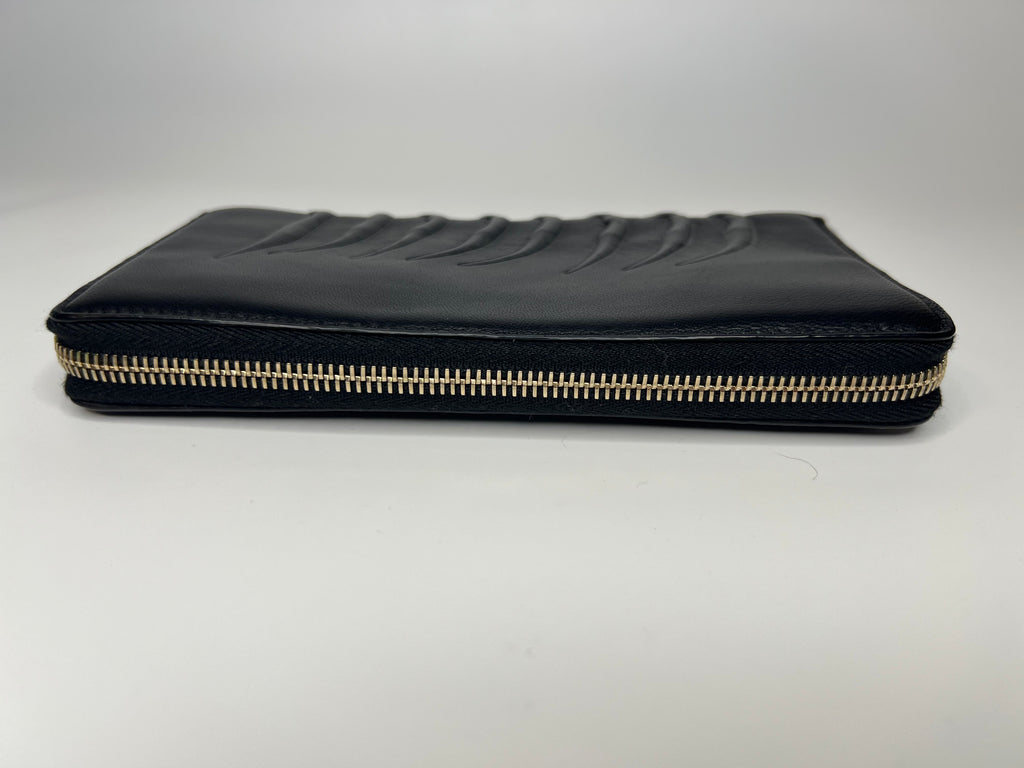 Alexander McQueen Rib Cage Long Zip-Around Wallet