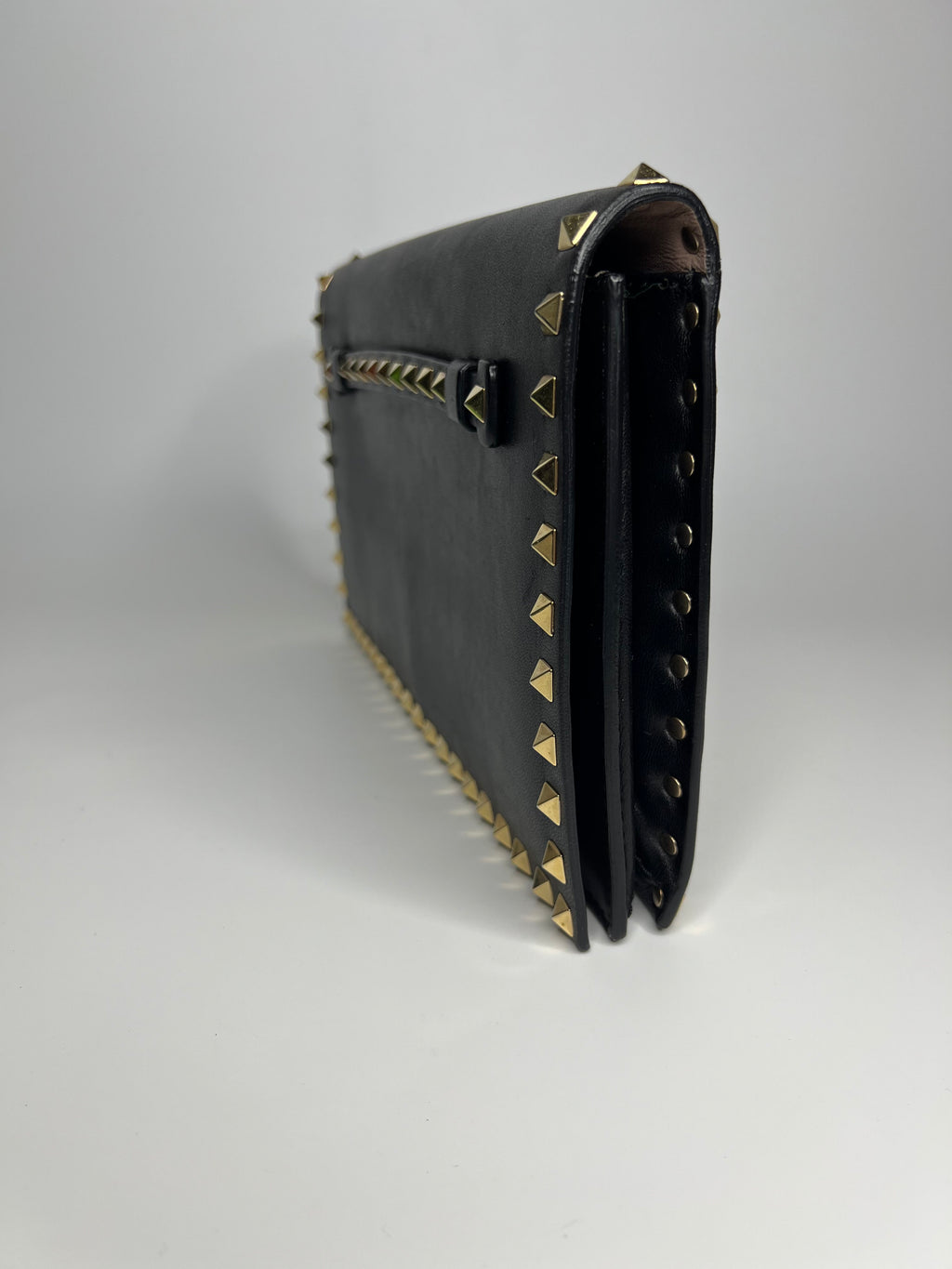 Valentino Garavani Rockstud Flat Pouch / Wristlet Clutch