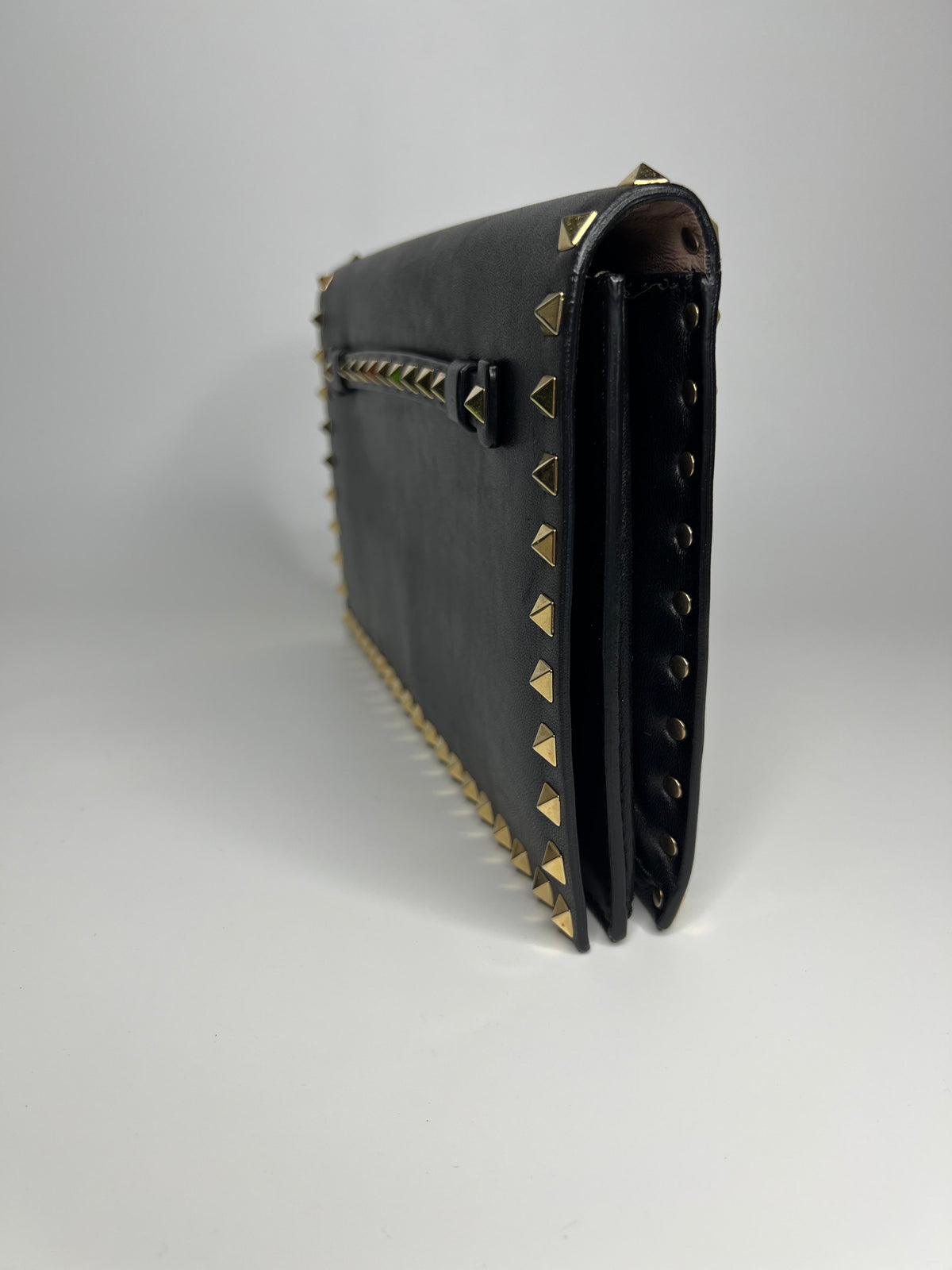 Valentino Garavani Rockstud Flat Pouch / Wristlet Clutch