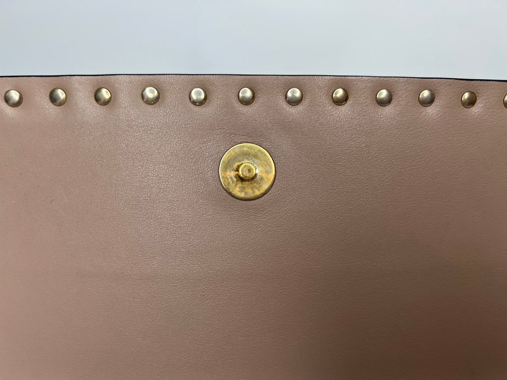 Valentino Garavani Rockstud Flat Pouch / Wristlet Clutch