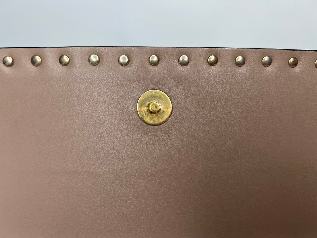 Valentino Garavani Rockstud Flat Pouch / Wristlet Clutch