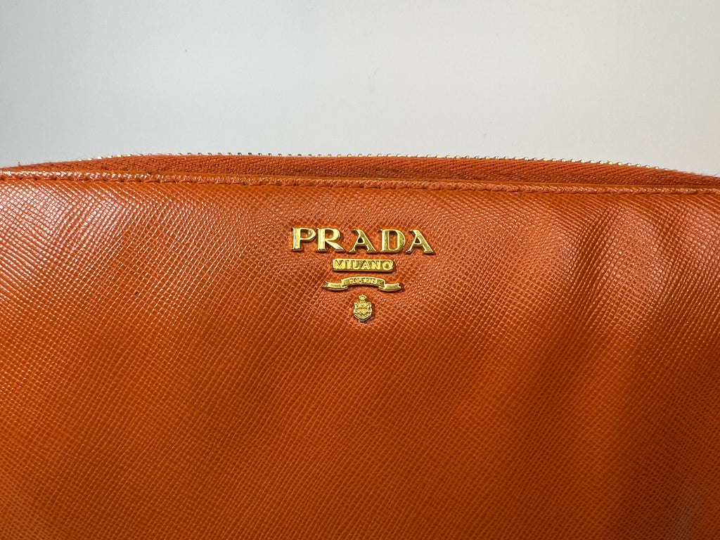 Prada Saffiano Leather Zip-Around Wallet