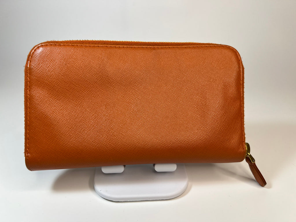 Prada Saffiano Leather Zip-Around Wallet