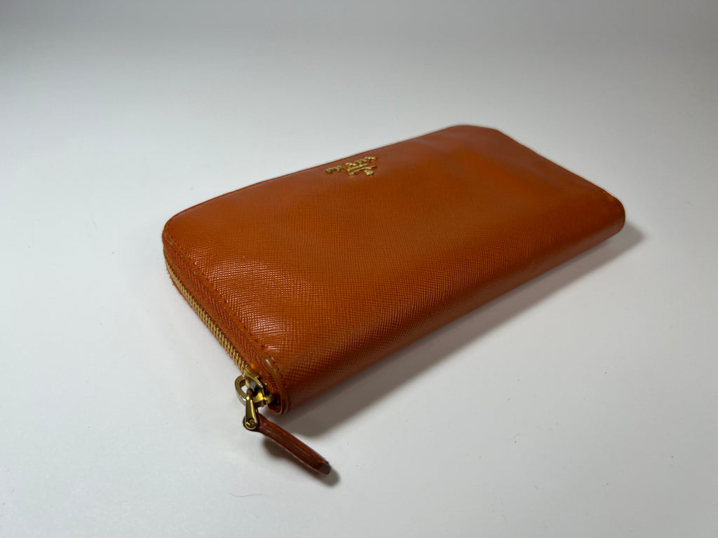 Prada Saffiano Leather Zip-Around Wallet