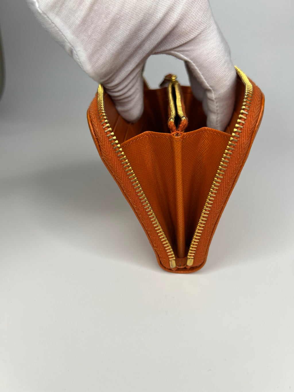 Prada Saffiano Leather Zip-Around Wallet