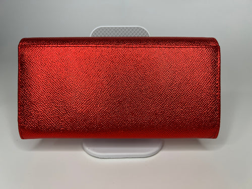 Burberry Metallic Glitter Patent London Leather Continental Wallet