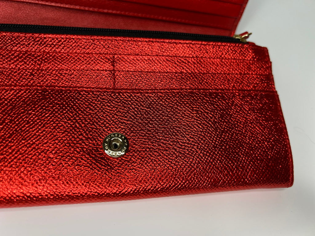 Burberry Metallic Glitter Patent London Leather Continental Wallet