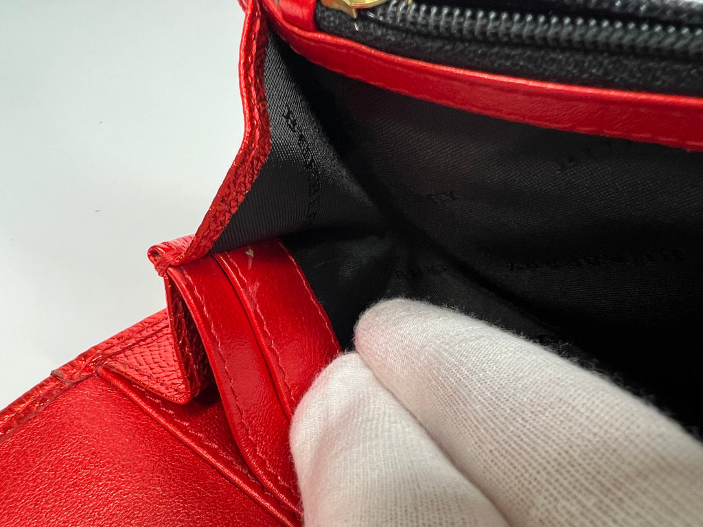 Burberry Metallic Glitter Patent London Leather Continental Wallet