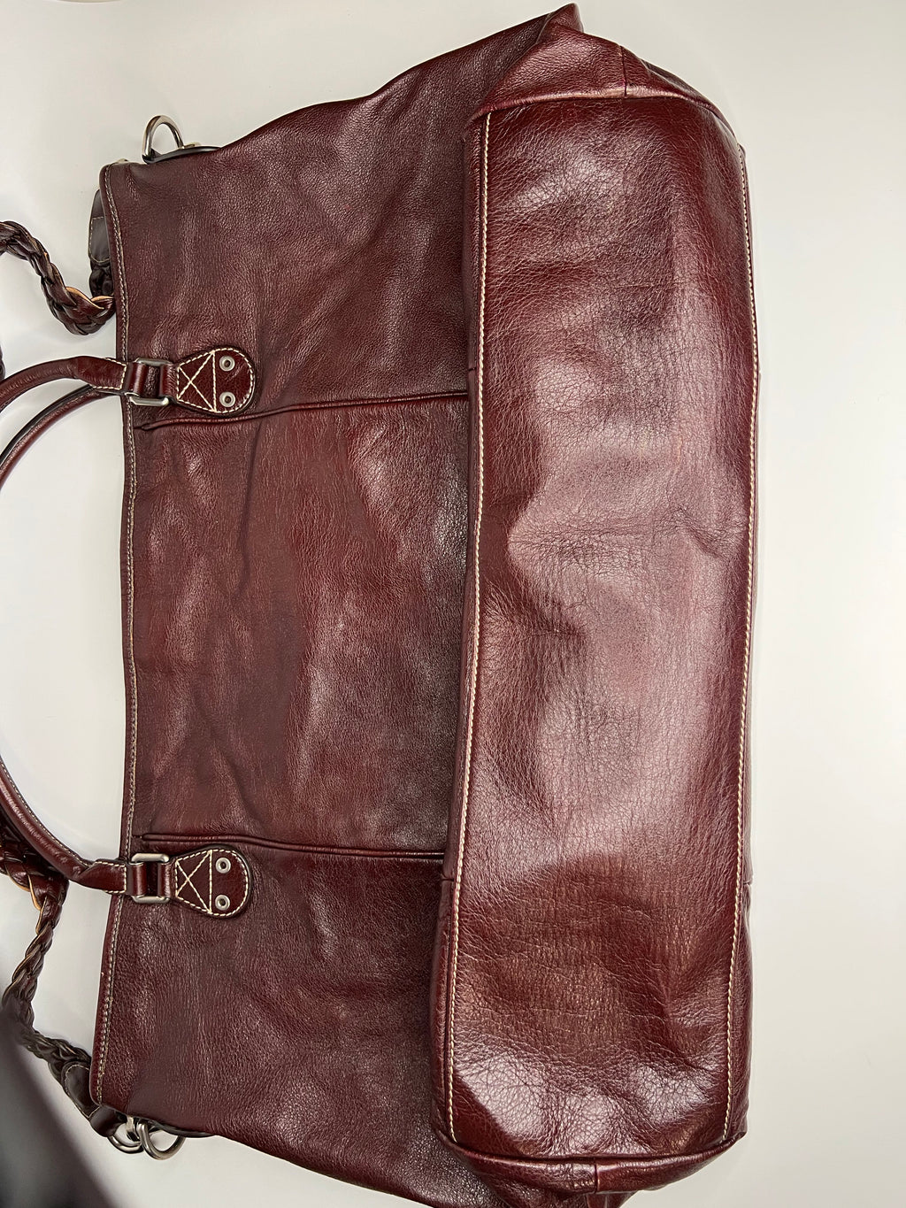 Vintage Gucci Burgundy Leather Hobo Tote Bag