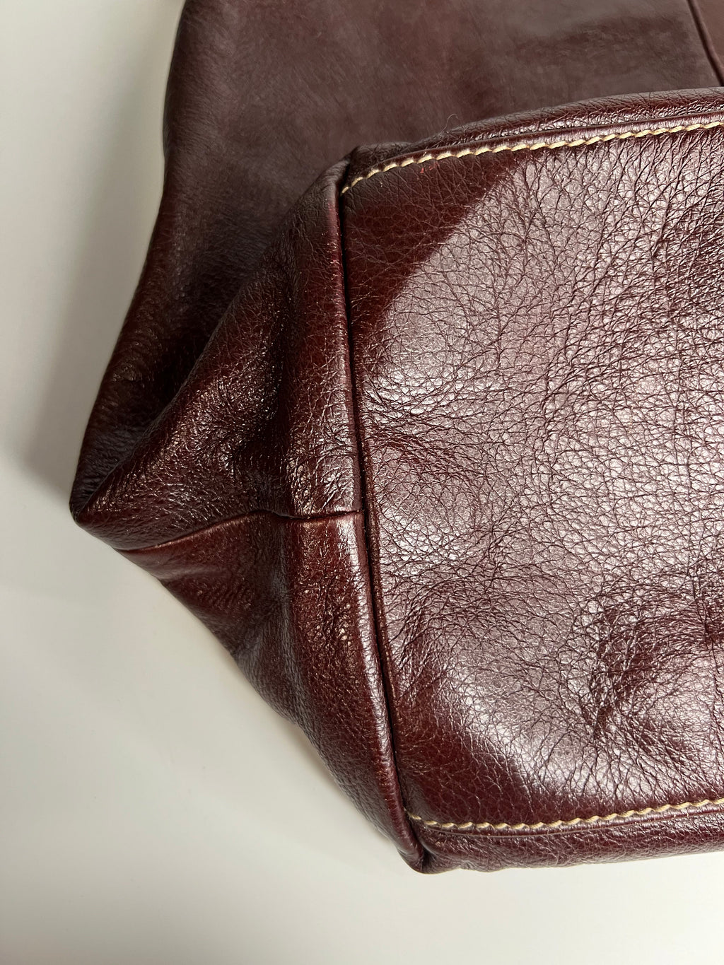 Vintage Gucci Burgundy Leather Hobo Tote Bag
