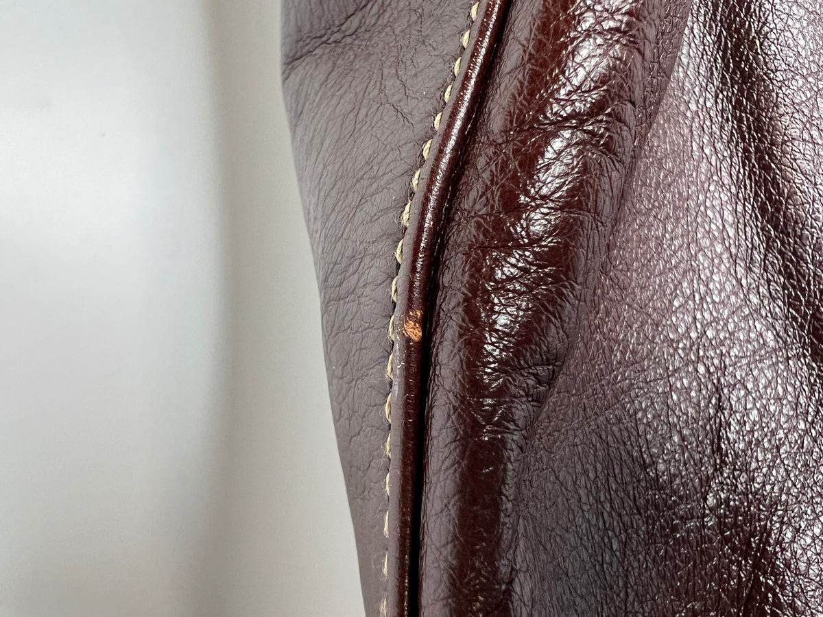 Vintage Gucci Burgundy Leather Hobo Tote Bag
