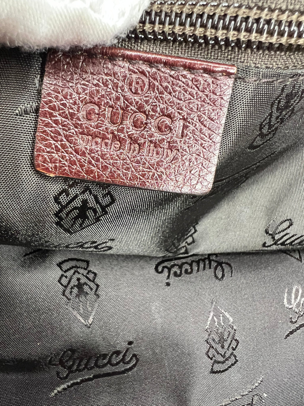 Vintage Gucci Burgundy Leather Hobo Tote Bag