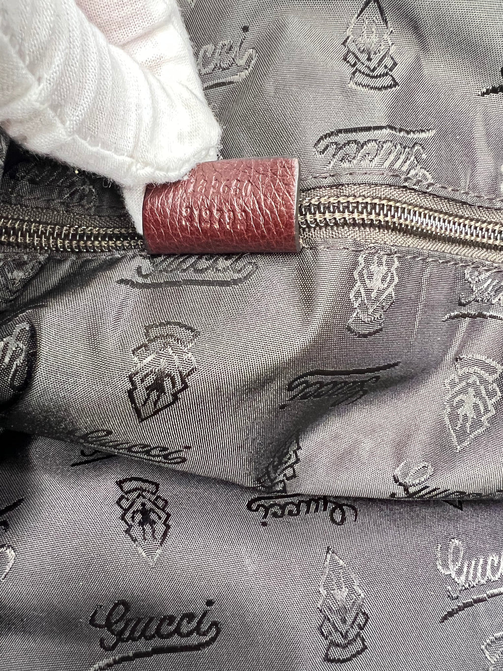 Vintage Gucci Burgundy Leather Hobo Tote Bag