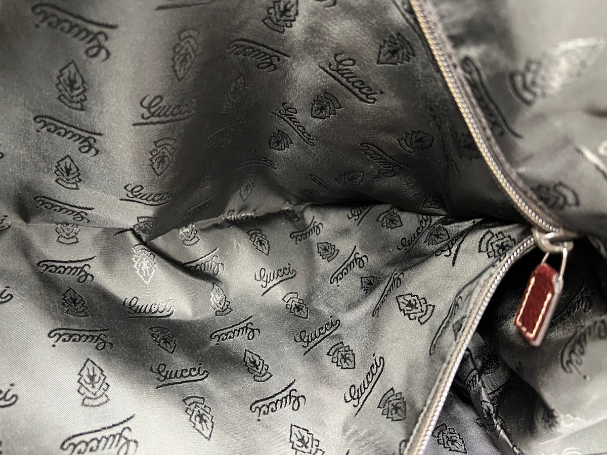 Vintage Gucci Burgundy Leather Hobo Tote Bag