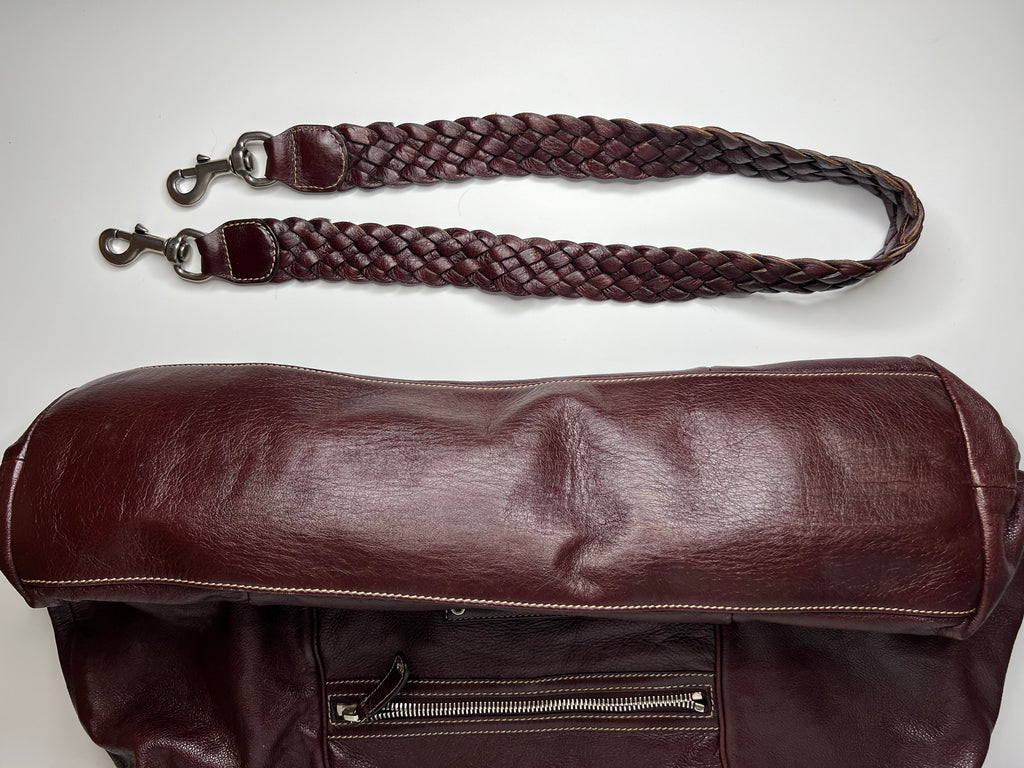 Vintage Gucci Burgundy Leather Hobo Tote Bag