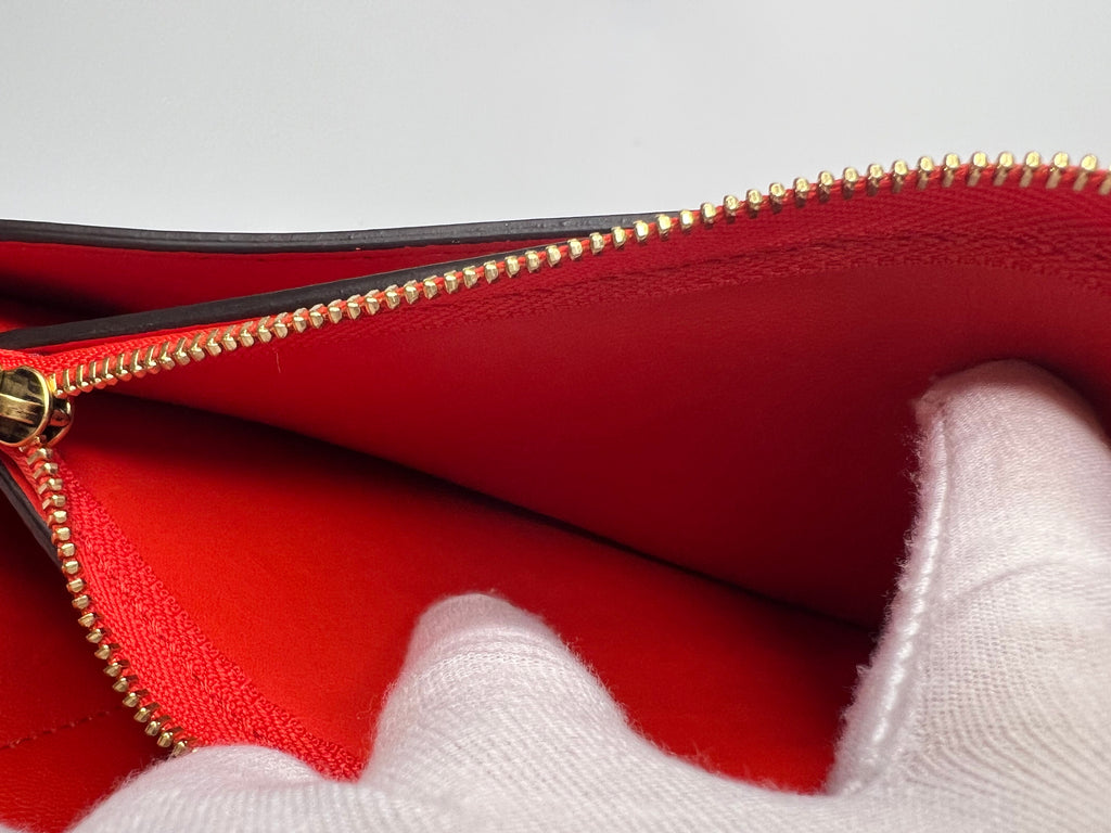 Celine Red & Burgundy Colorblock Leather Shoulder Bag