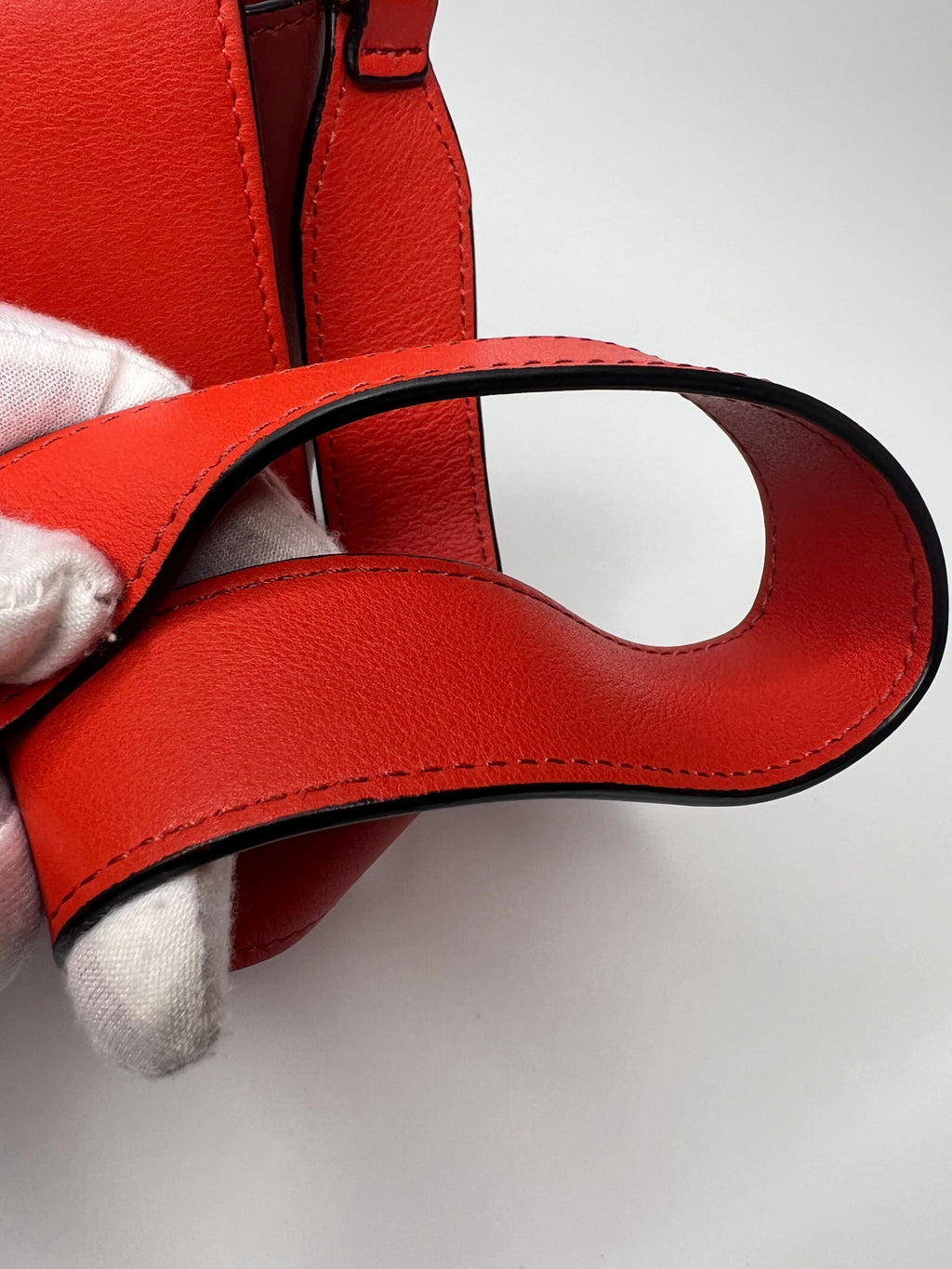 Celine Red & Burgundy Colorblock Leather Shoulder Bag