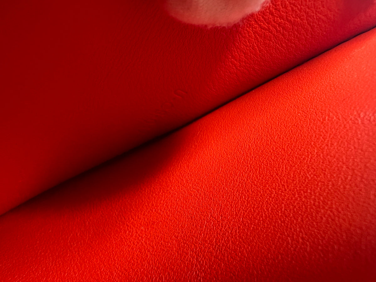 Celine Red & Burgundy Colorblock Leather Shoulder Bag